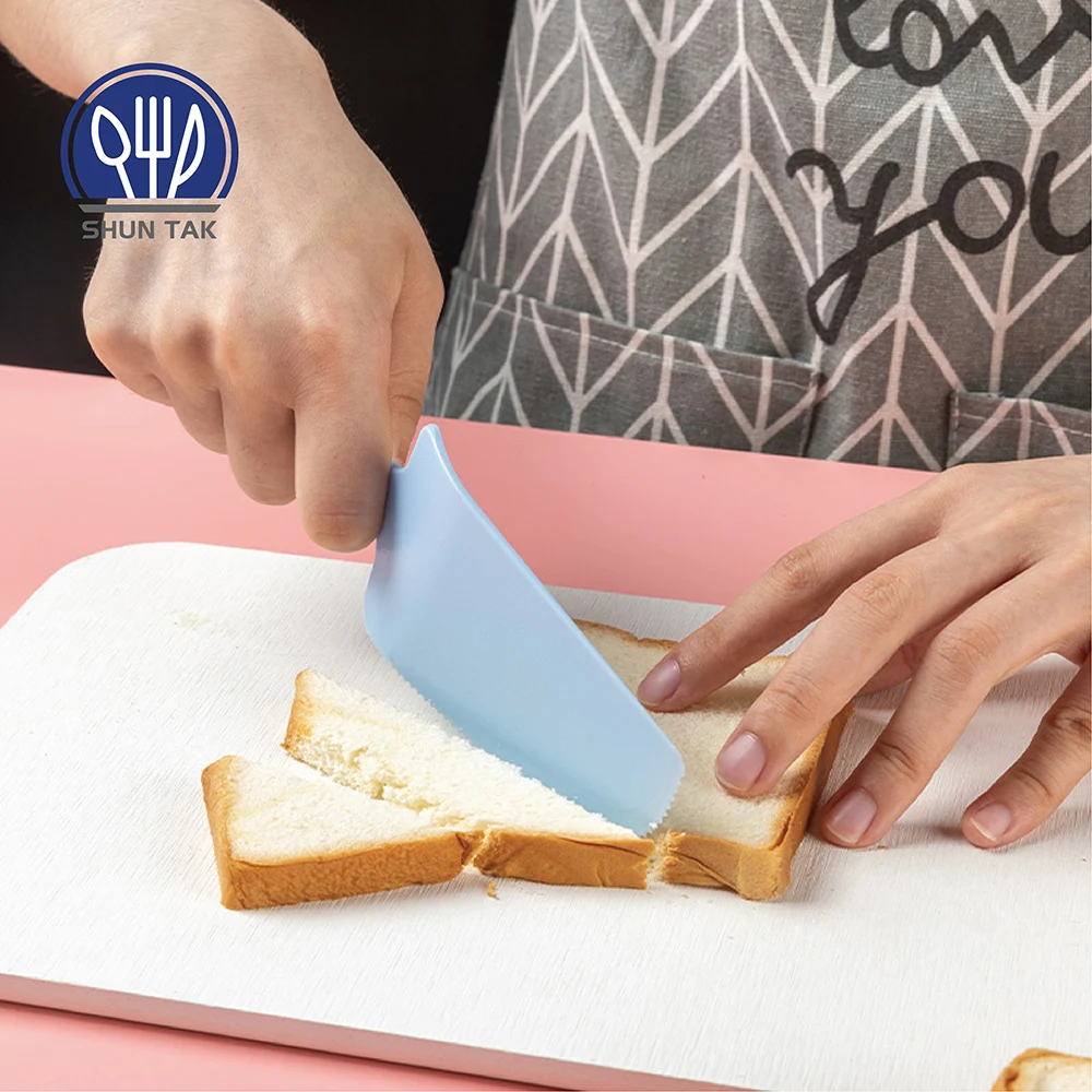 Disposable Matte Knife For Birthday Weeding Custom Fruit Bread Pink Cake Knife  Plastic