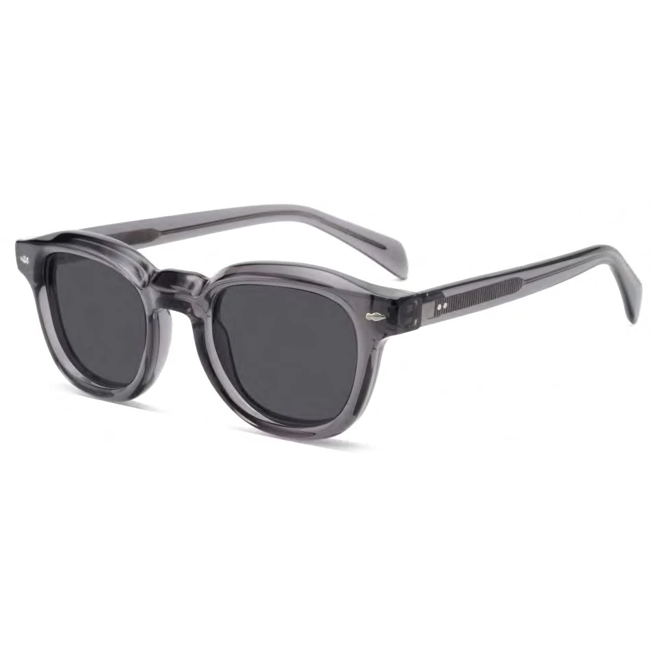 Europe version of the trend of black round classic versatile  Customization high-quality acetate sunscreen polarized sunglasses