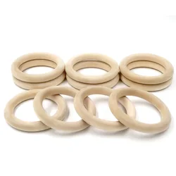 Baby DIY Accessory Nursing Round Ring WBT007 Wooden Teether Bracelet necklace Making toddler wooden teether ring