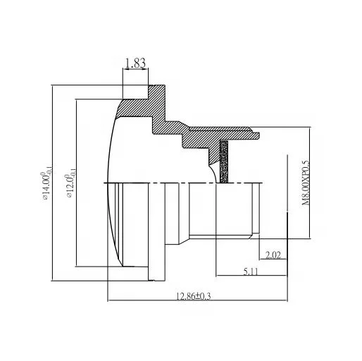 best selling 1/4 m8 hfov 120 degree lens wide angle lens car reversing lens for car backup camera system