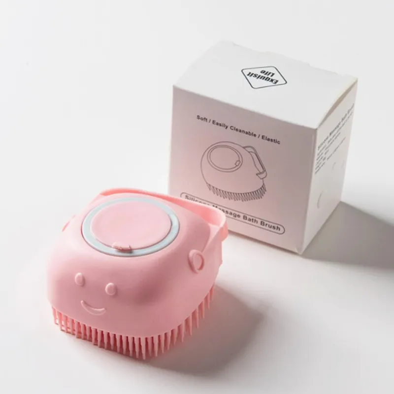 Silicone sponge pet dog clean shampoo massage bath brush for pets dogs and cat