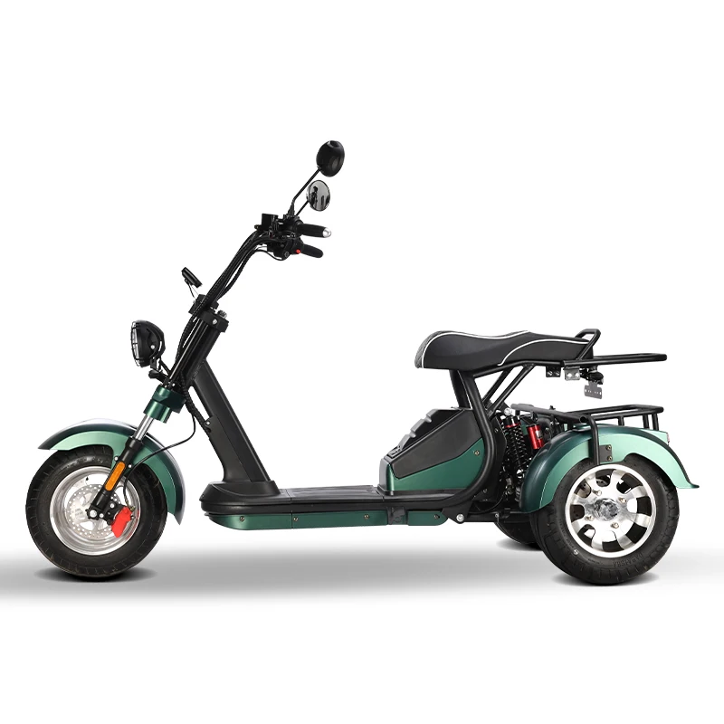 Электрический трехколесный велосипед EEC нового дизайна 2000 Вт скутер citycoco trike для взрослых с большим аккумулятором 40 Ач и дальним приводом