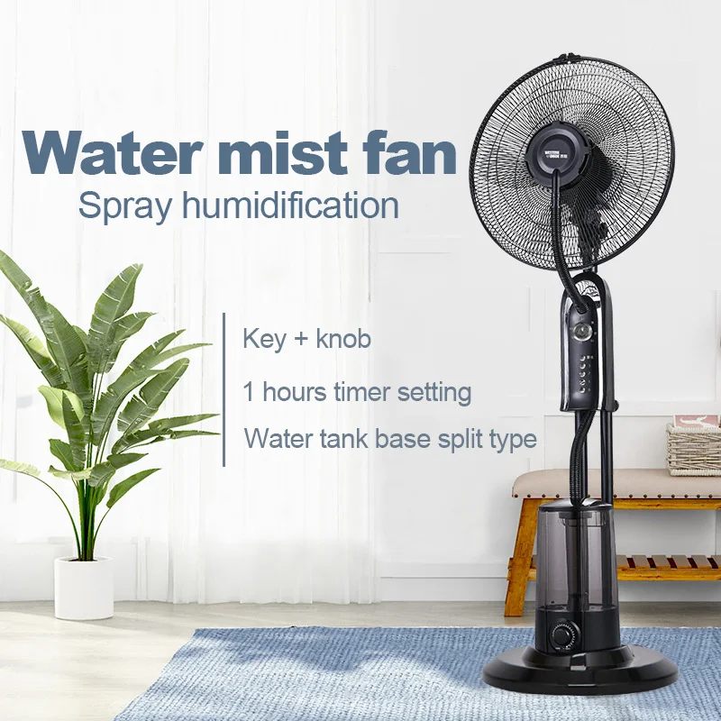16 Inch Remote Control Ultrasonic Standing Fan Air Coolers Humidifier Electric Cooling Spray Misting Fan
