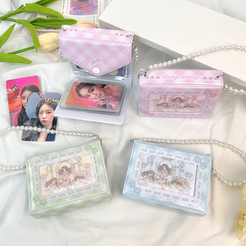 Keychain cheap instax scrapbook album pvc custom design mini 3' photocard binder holder plastic photo albums large capacity