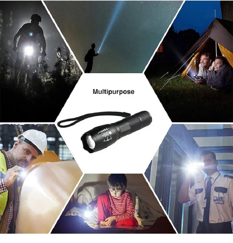 Portable Rechargeable 3W Mini Handheld LED Flashlight for Biking Camping