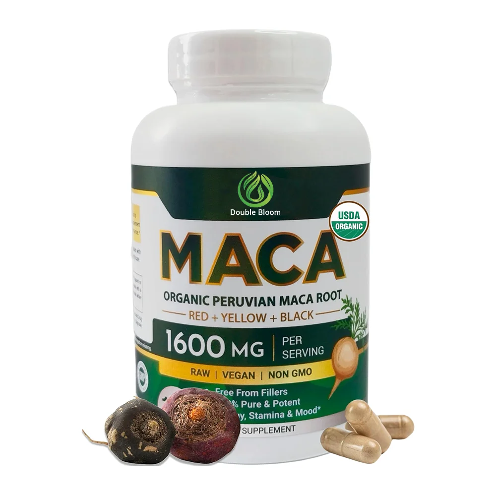 OEM ODM private labels black maca pill supplement capsules maca root capsules. Organic Peruvian Maca Root Red +Yellow + Black