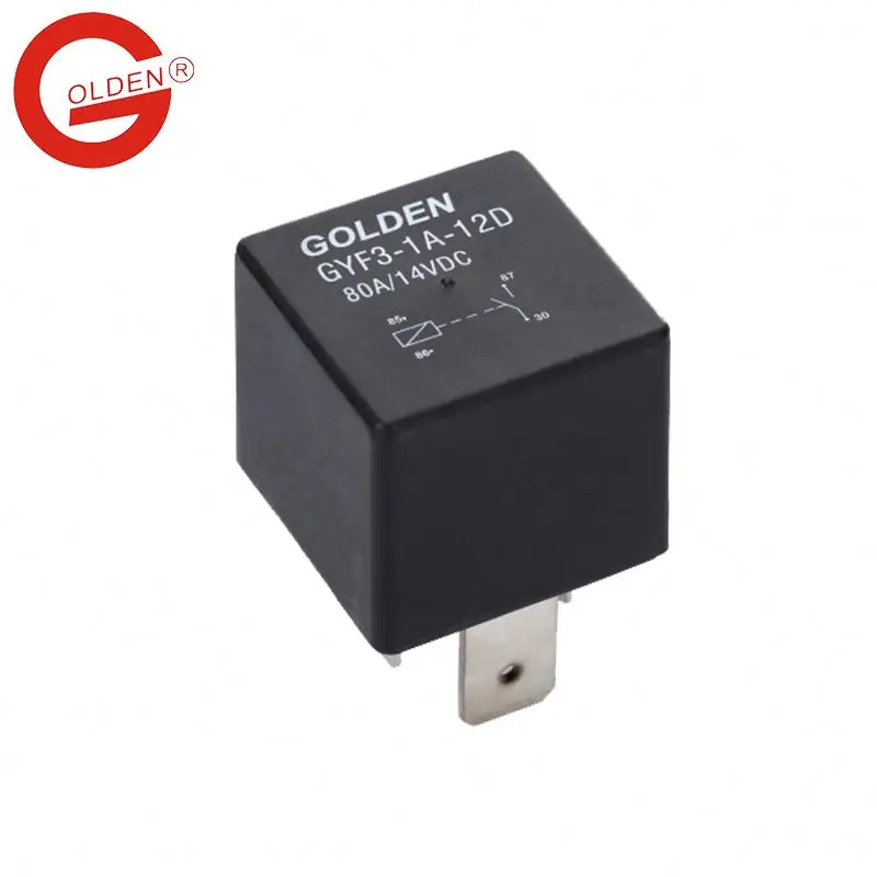 Golden GYF3 25a 40a 50a 80a 6vdc 12vdc 24vdc 5 pins 1.8w plug-in type auto relay 2.9X2.9X2.4 cm automotive relay