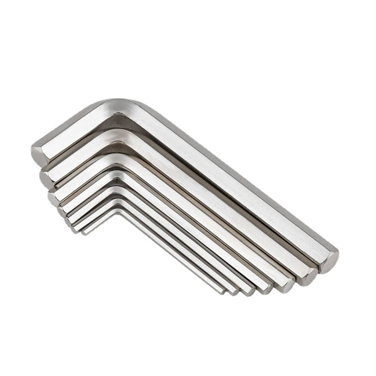2mm 3mm 4mm 5mm 6mm 7mm 8mm 10mm Nickel Plated Carbon Steel Screw Driver L Shape Long Allen Hex Key Wrench