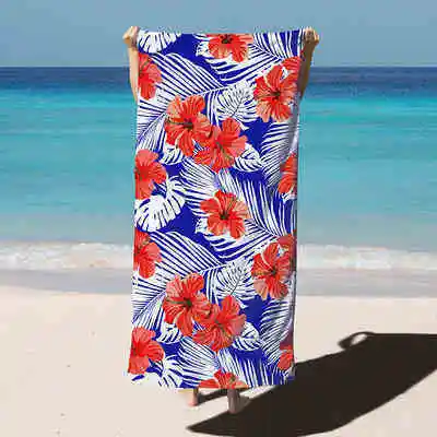Wholesale Printed Mass Sale 3D Custom LOGO Sand Free Beach Towel Quick Dry Large Size Beach Towel