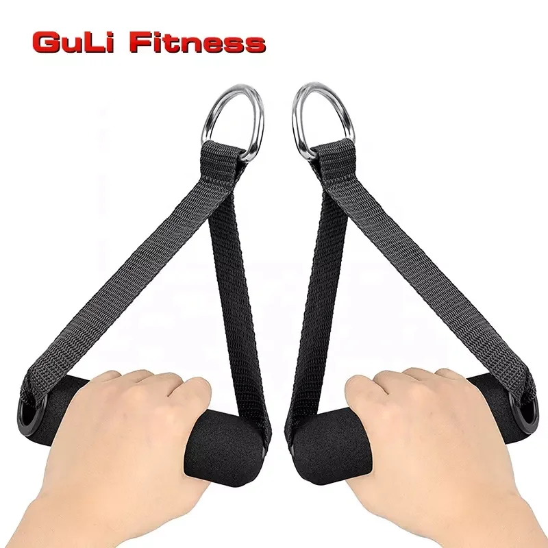 Gym Handle Extra Wide Foam Grips Nylon Cable Handle Attachment Foam Grip Home Workout Handles Pull Resistance Bands Grips