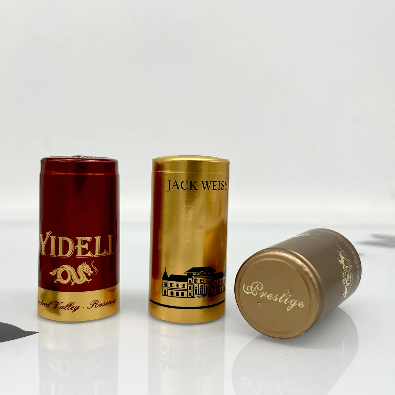 Competitive Price Spirit Whiskey Rum Gin Vodka Wine Bottle Closures Sleeve Thermal Caps Aluminum Shrink Capsules