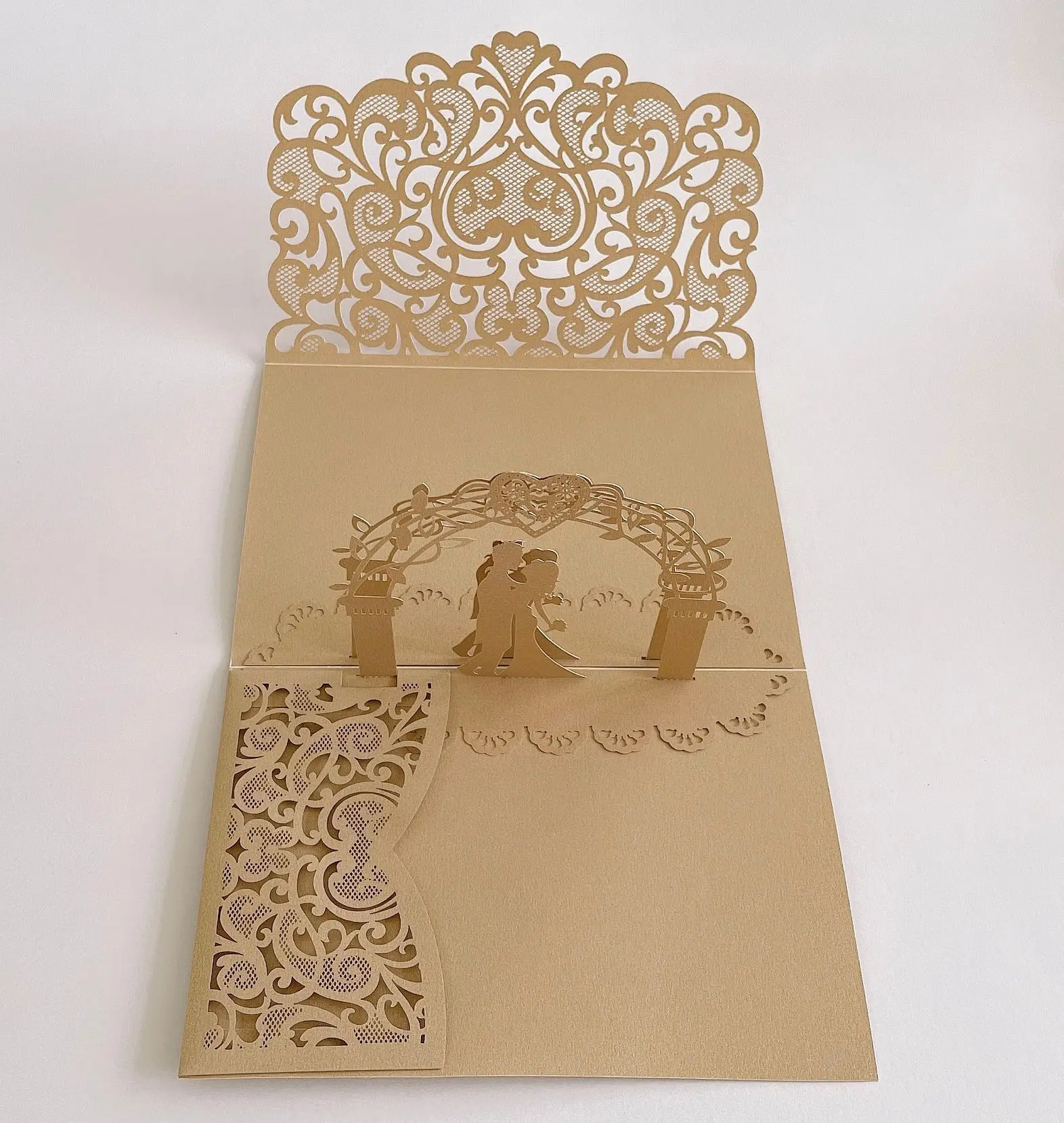 3D Laser Cut Luxury Wedding Invitation Card  Custom Greeting Cards for Wedding Party Price is only for Cover