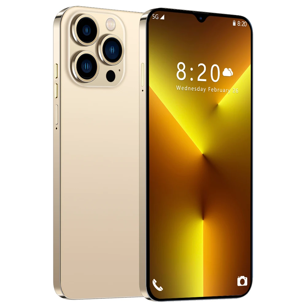 2023 i13 Pro Max + 6.7 inch 16GB + 1TB Android Smartphone 10 Core 5G LET Phone 3 Camera face ID Unlocked Version Mobile Phone