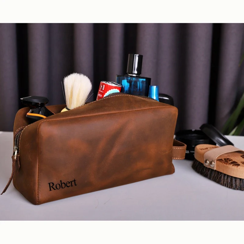 Unique Leather Golf Kit Bag Gift Golf Relate Ball Gift Bag With Zipper