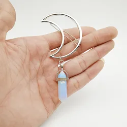 Прямая поставка, новинка 2021 года, стильная заколка для волос, разноцветная заколка для волос с изображением зародышей Луны, элегантная заколка для волос