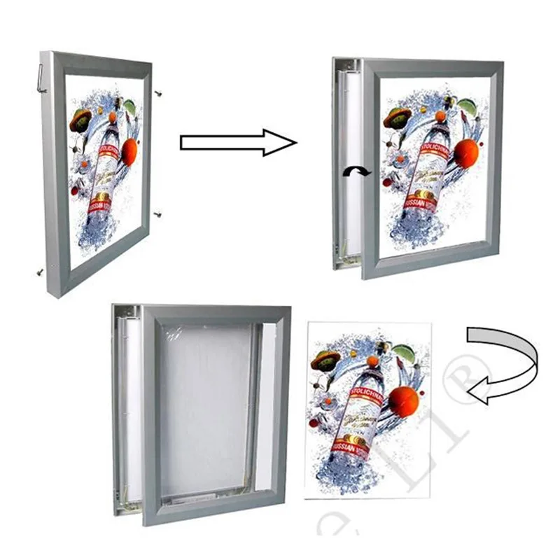 Home Theater Wall Mounted Slim Acrylic LED illuminated Movie Poster Frame Advertising Lightbox for Cinema