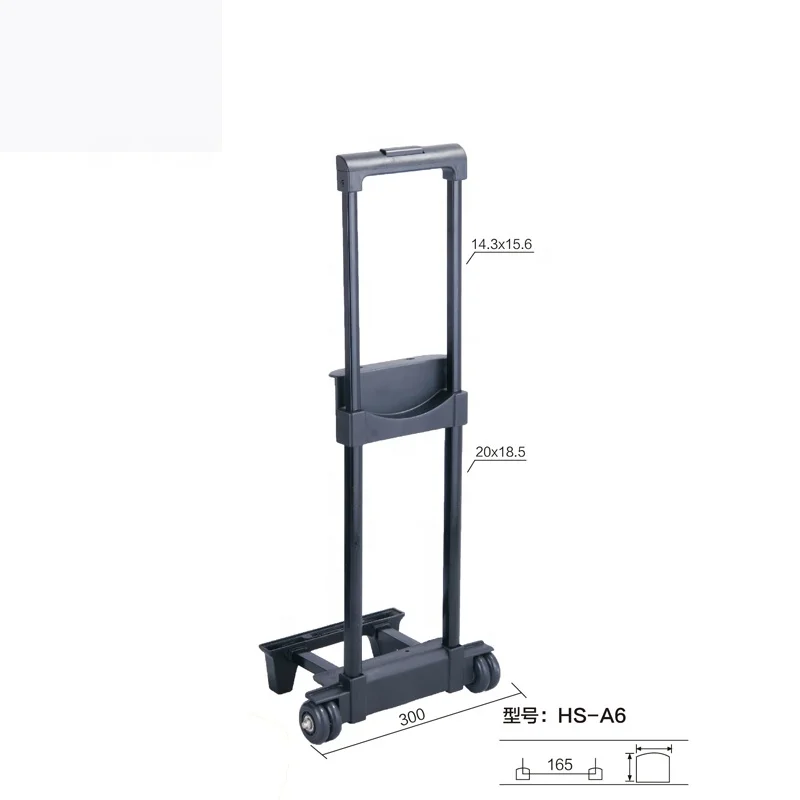 Outside 20 Inch Five Wheels Standard Hand Trolley Size Black