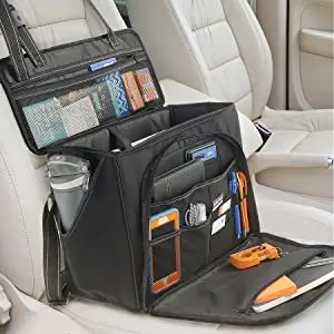 Factory custom Soft Adjustable Shoulder Strap Car Front Seat Organizer storage bag