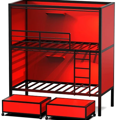 Newest Space Capsule Hotel Bedroom Sets Horizontal Curtain Type Sleeping Capsule Metal bunk Bed