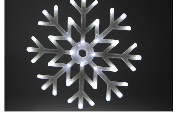 Hot Selling Christmas Outdoor Waterproof Lights Decoration Holiday Shape Decoration Pendant Led Snowflake String Flashing Lights