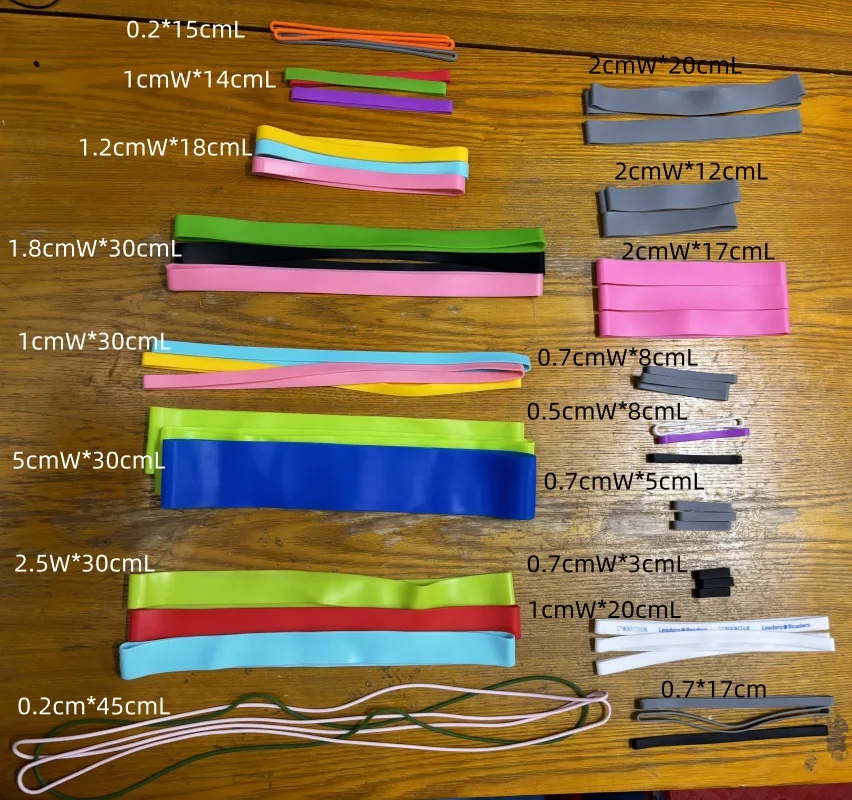 Large Silicone Rubber Bands 7 Inch Elastic Rubber Wrapping Bands Extra Large Rubber Bands for Notebook Office