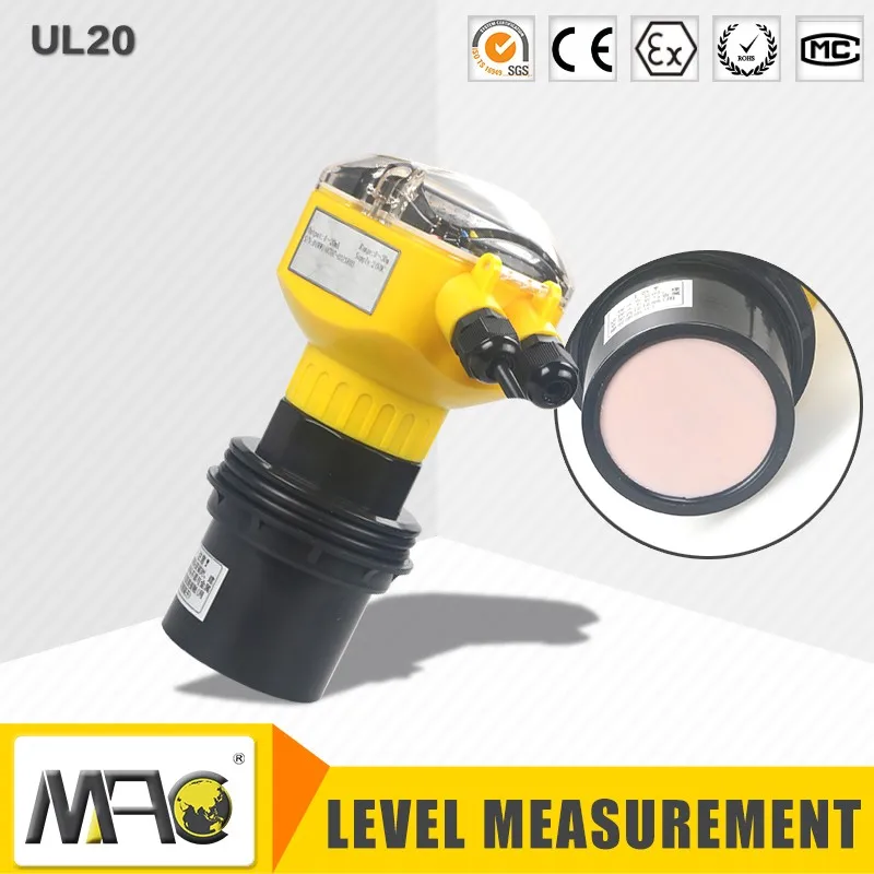 Цифровой ультразвуковой измеритель уровня топлива и воды Macsensor с ЖК-дисплеем