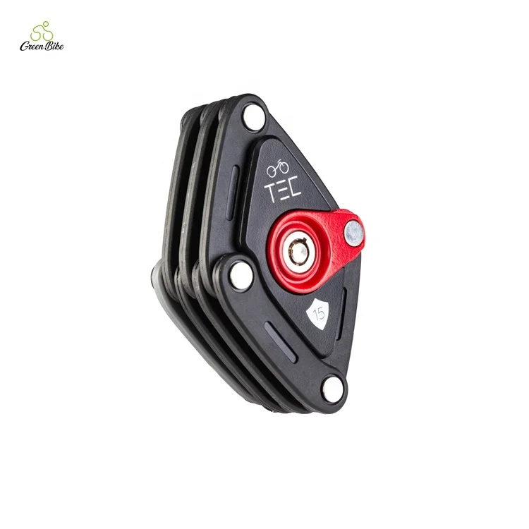 Durabel High Safety Bicycle Folding Chain Lock Effectively-Prevent 2 Keys Folding Bike Rhombic Lock Combination Key Safe Lock