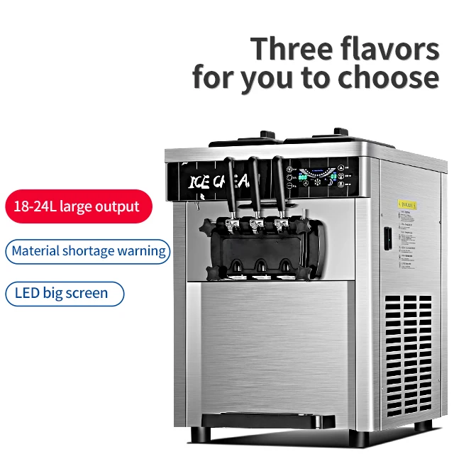 Wholesale 3 Flavor Commercial Soft Serve Ice Cream Machine Factory Best Price 2+1 Flavors Ice Cream Maker