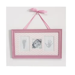 3 Open Rectangle Gallery Frames Newborn Handprints and Footprints Kit Solid Wood Baby Photos