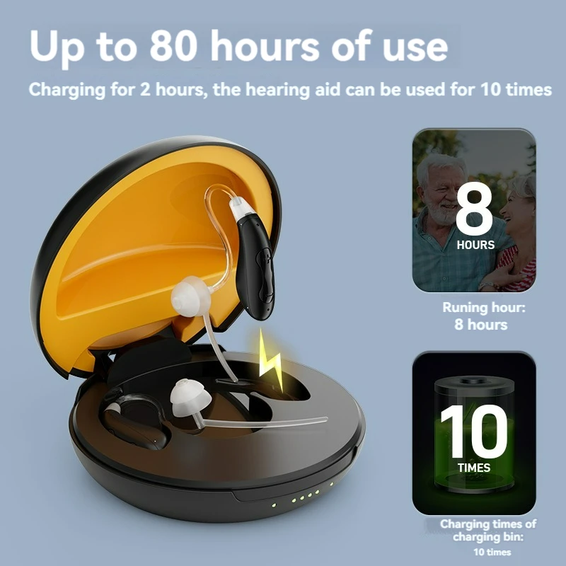 High Quality 16-Channel Mini Bluetooth Invisible Hearing Aids Sound Amplifier for Elderly with Hearing Reduction