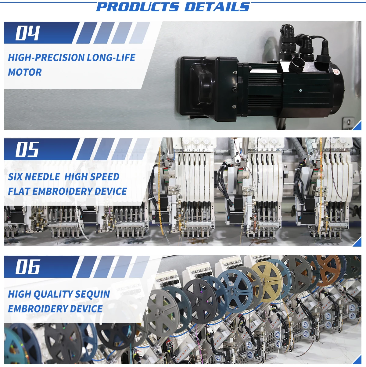 Горячая распродажа дешевая цена высокое качество 11 головок 6 игл бусины блестки плоская 3-функциональная вышивальная машина