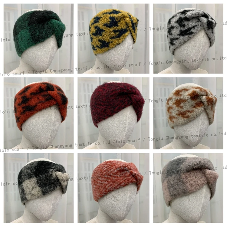 
2021 New Arrival Women Monochrome Circle Yarn Head Wear Head Wear For Women 