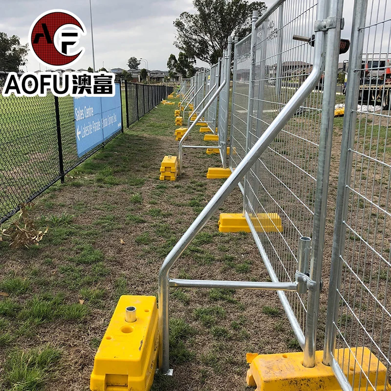 High Quality 6 feet x10feet Australia Temporary fence Customized Hot Dipped Galvanized Powder Coated and portable Security Fence