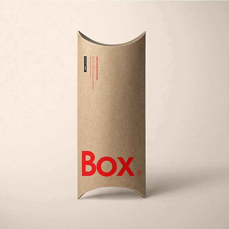 Custom Kraft Paper Pillow Shape Gift Packaging Pillow Box