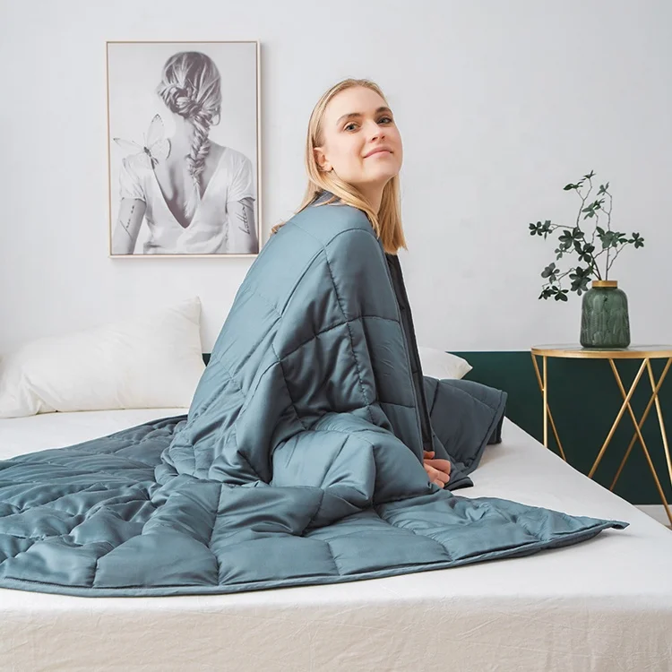 Высококачественное индивидуальное утяжеленное одеяло 15 фунтов нетоксичные природные стеклянные бусины с тканой техникой для дома и путешествий