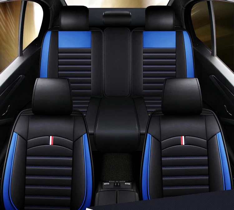 High Quality Full Set Luxurious Universal Leather Car Seat Covers Fit Five Seater Car Model With Lumbar Cushion for tucson