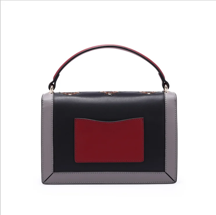 2019 Новинка весны и лета на одно плечо сумка-мессенджер мода в европейском американском стиле с вышитой Пчелой Сумки из натуральной кожи