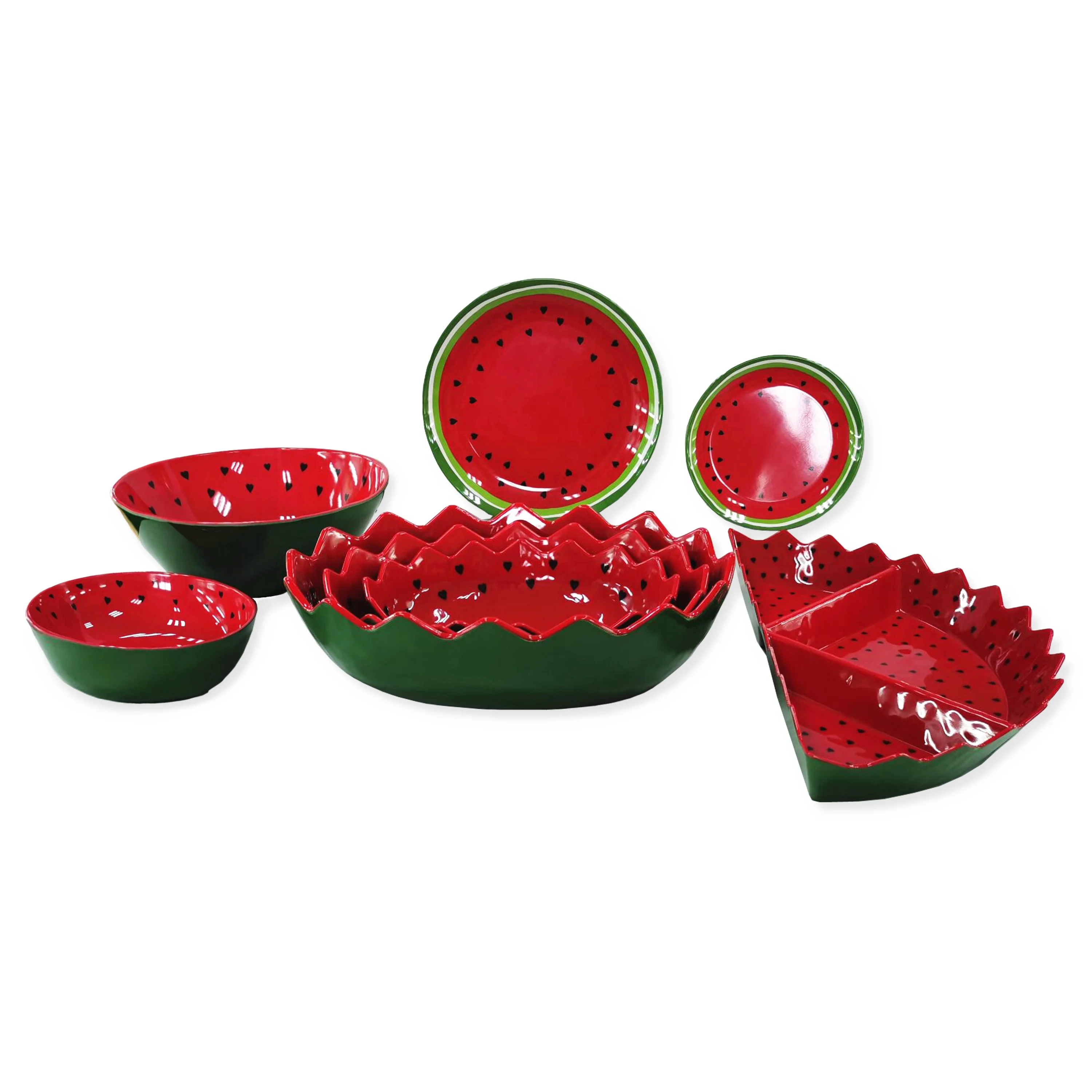 Custom 7 inch Salad Bowl Melamine Watermelon Dinnerware Sets Melamine Bowl set Melamine Dinner Plates