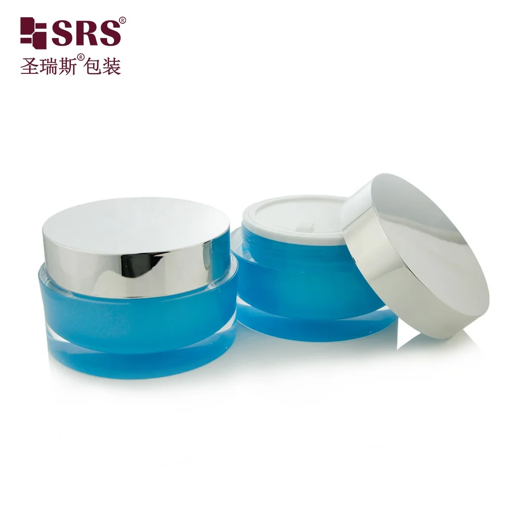 Luxury Empty Acrylic Double Wall Customize Paint Color Face Cream Plastic Jar