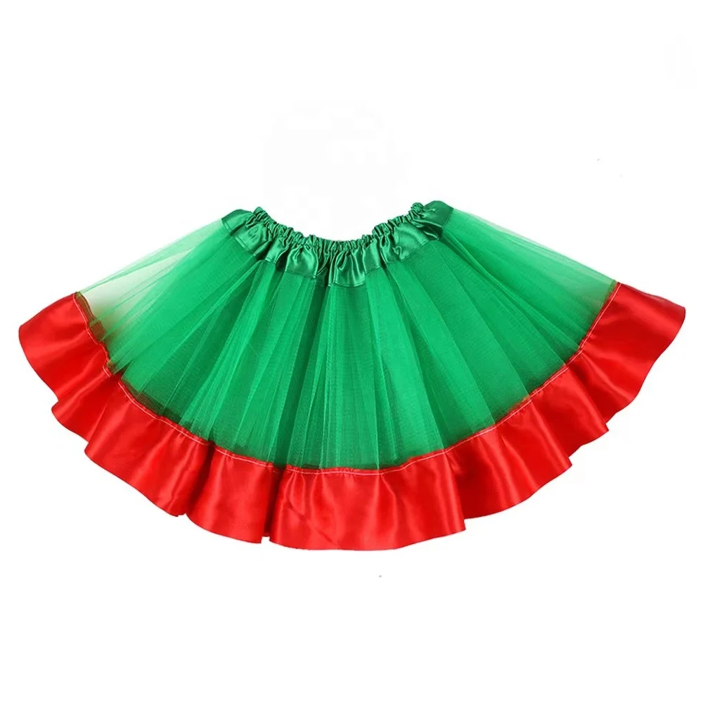 Christmas Tutu for Baby Girl Elf Costume Red Green Tutu Skirts Xmas Decorations Gifts