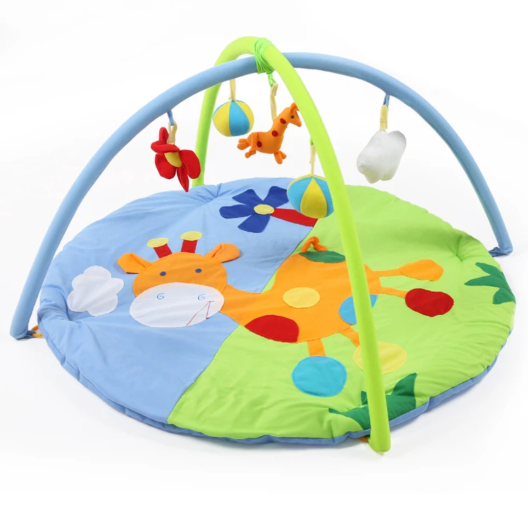 OEM Rattan Baby Play Gym Music Activity Floor Mat tapete para bebes Crawling Cow Baby Play Mat Gym Tummy Time  Baby Gym Play Mat