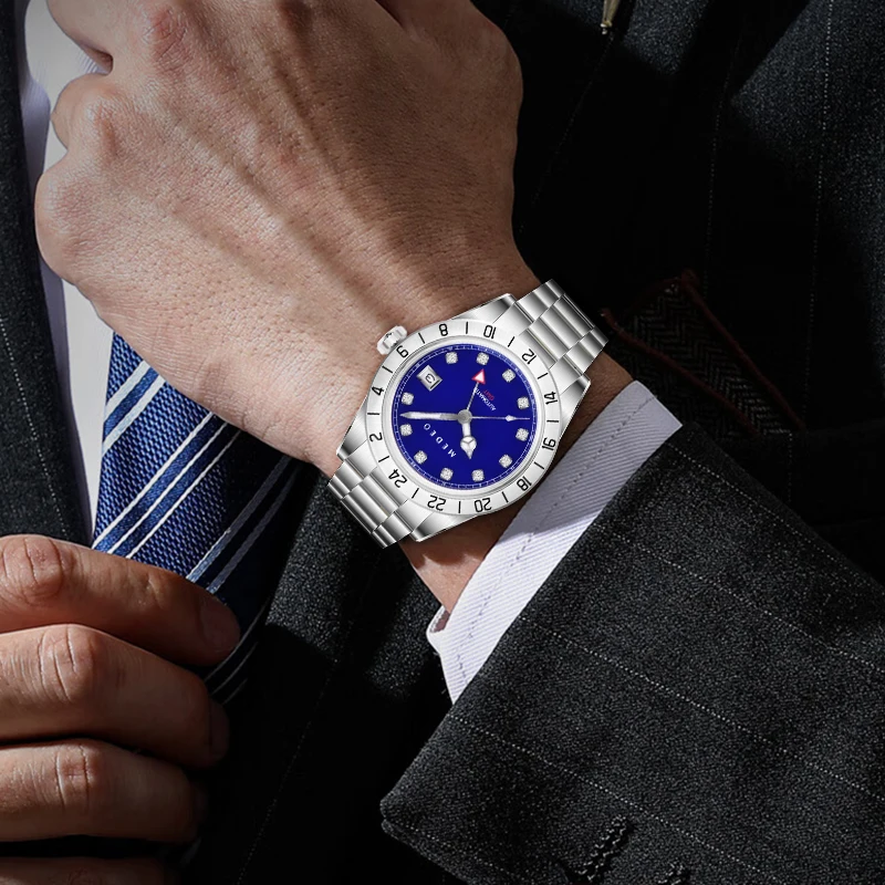 sapphire crystal automatic 316 stainless steel luxury mechanical watch for men fashion business analog mechanical watches luxury