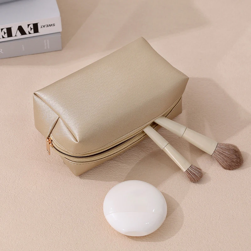 Wholesale travel cosmetic bag PU cosmetic storage bag waterproof cosmetic pouch leather toiletry travel makeup cosmetic bag