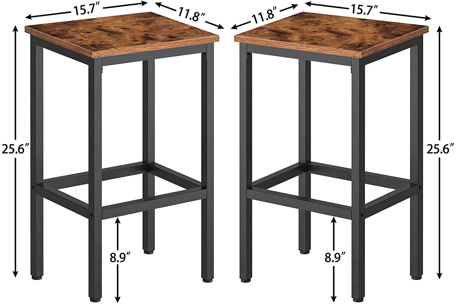 Wholesale Custom Wooden Top Metal Legs Modern Bar Stools Sale For Kitchen Furniture Bar Stools Chairs