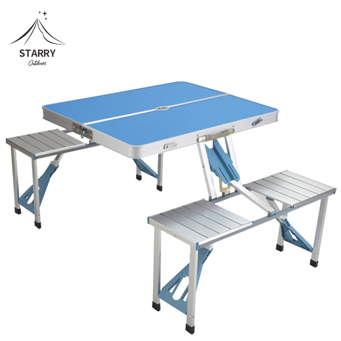 Hot selling aluminum portable folding picnic foldable table and chair set