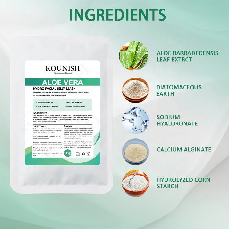 Moisturizing Face Masking Powder Pouch Good Quality Argireline Seaweed Face Mask Powder