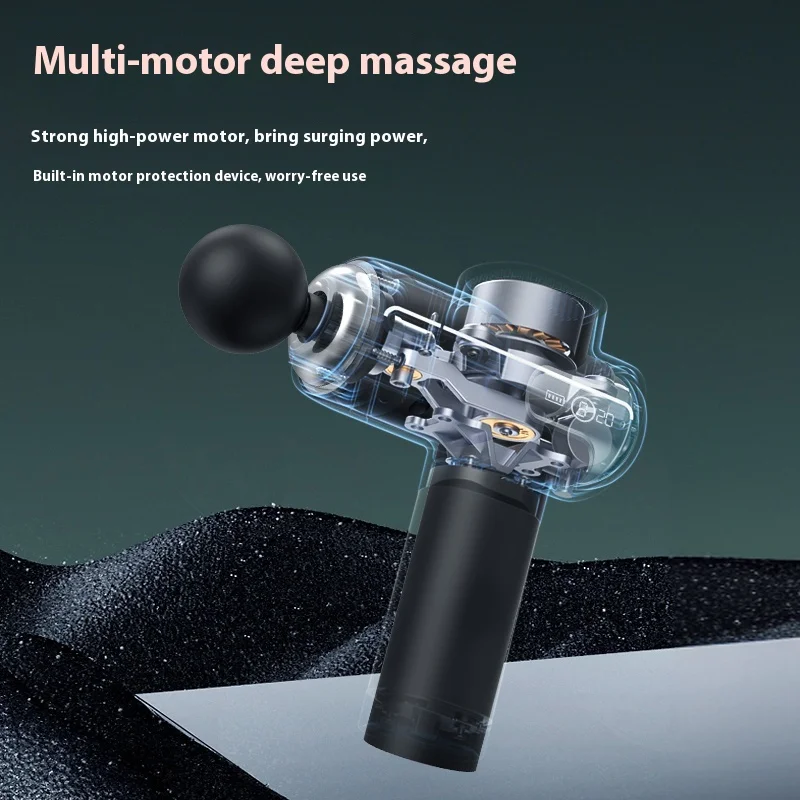 Mini Portable Massage Gun Deep Tissue Vibration Percussion Body Relax Muscle Mini Pro Massage Gun With 4 Heads