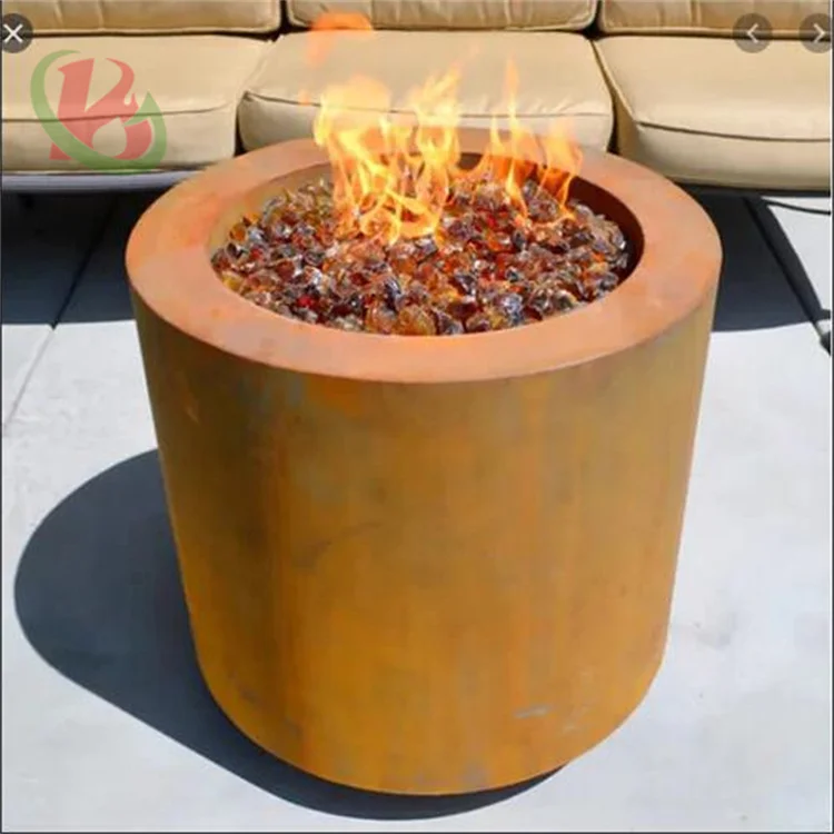 big fire pit outdoor wood stove garden outdoor barbecue round metal fire pit