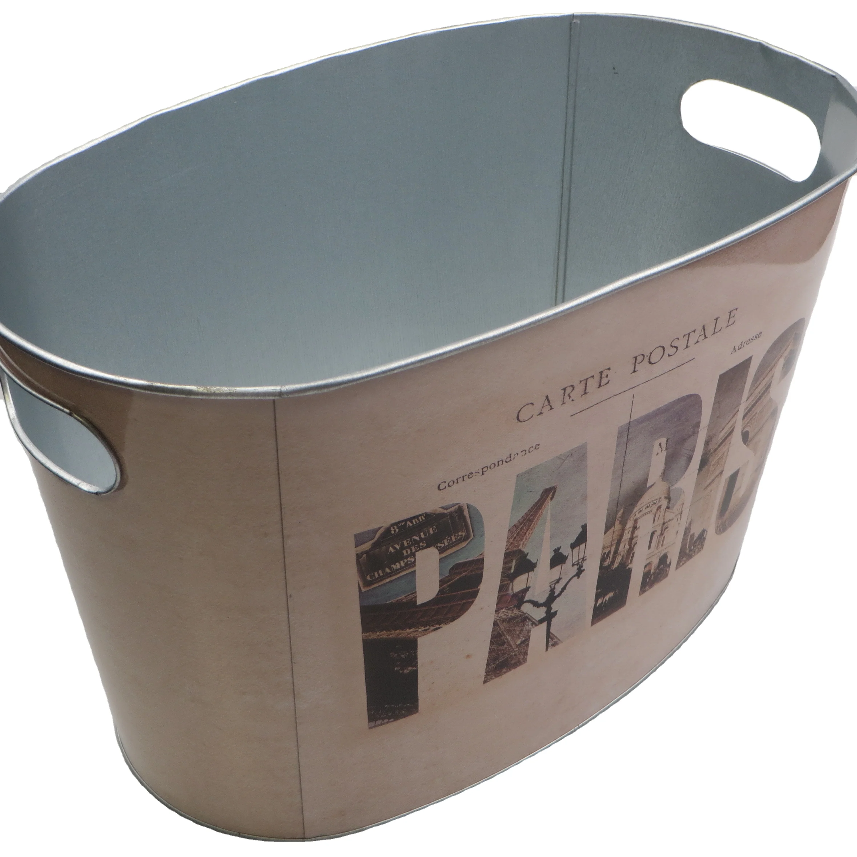 Custom Made Galvanized Metal Beer Bucket, Ice Bucket With Large Capacity