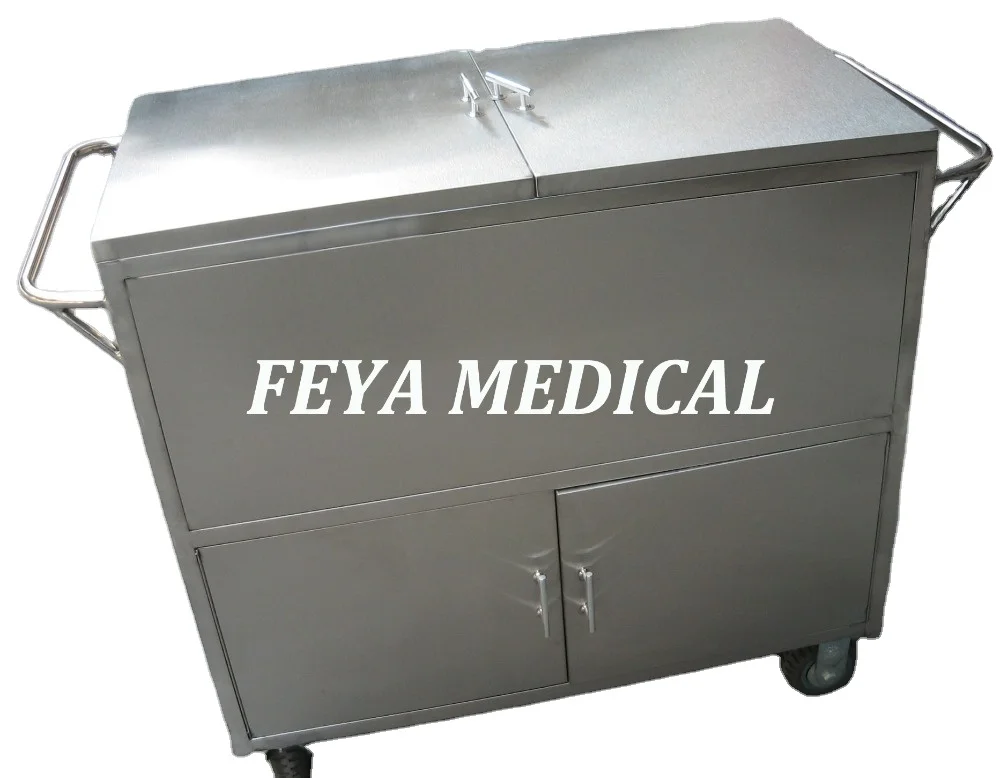 FY-C091-267 Top Quality Stainless Steel Aseptic Trolley Medical 4-wheel Delivery Cart for Sale